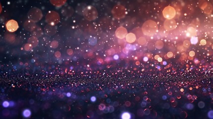 Background of abstract glitter lights, bokeh, blured. blue, gold and black. de focused. banner background