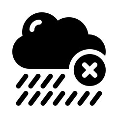 no rain glyph icon