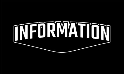 Illustration vector graphic typography of information on black background. Team text vintage. Good for template background, t-shirt, banner, poster, etc. 