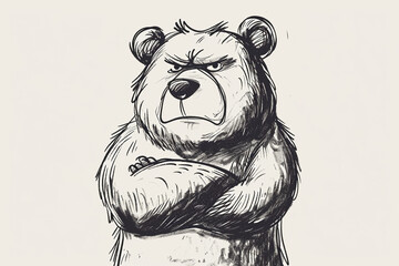 drawing bear stroke style