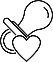 Baby support icon outline vector. Shield unit help. Shield dark