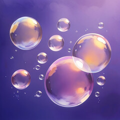 water color bubbles on purple 2