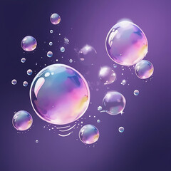 water color bubbles on purple 3