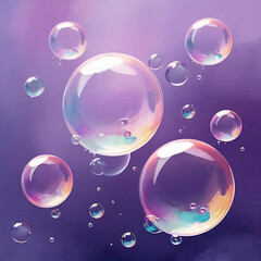 water color bubbles on purple 1