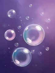 water color bubbles on purple 11