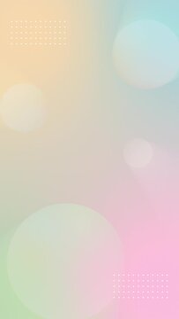 Pastel Gradient Enveloped in Soft Light: A Background Loop Animation Compatible with Vertical Screens.