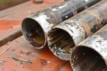 pipe in construction for plumbing or infrastructure projects in factory professional photography