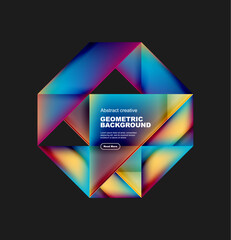 Gradient triangles vector abstract background