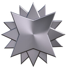 silver abstract shape