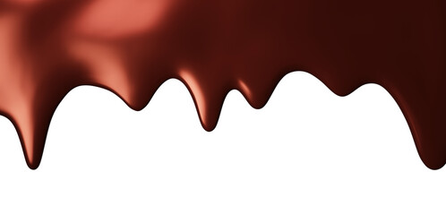 溶けたチョコレート。3D（背景透過）（PNG）