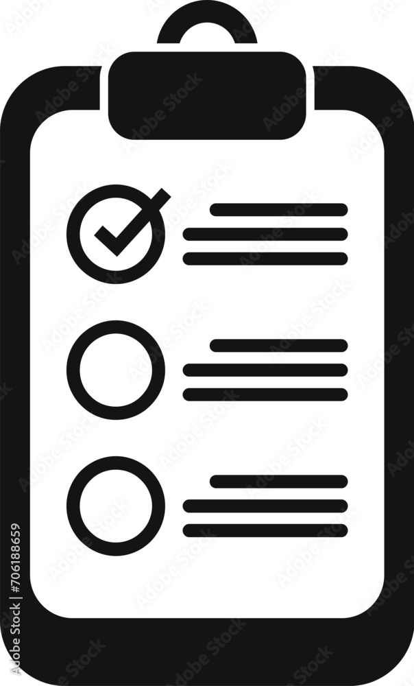 Poster ballot choice to do list icon simple vector. democratic state. voter report