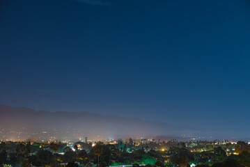 Fototapeta premium Santa Barbara Westside, Night panorama