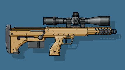 Graphic image of army sniper riffle