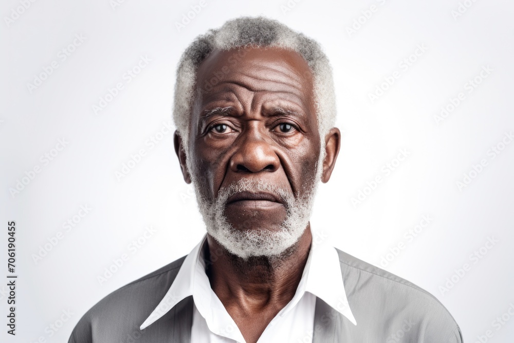 Wall mural Elderly man serious face portrait