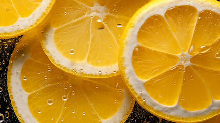 Close-up Shot of a Lemon. Generative AI.