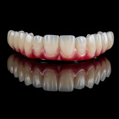 zircon bridge on 8 dental implants - obrazy, fototapety, plakaty