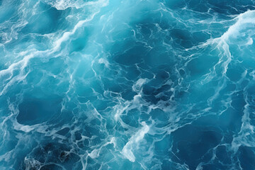 sea water texture ,surface waves on the beach, Blue sea surface, top view	
