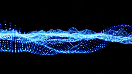 光の粒子_デジタルの波4_3DCGイラスト