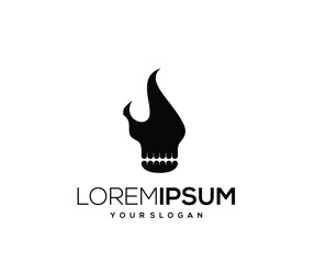 Skull Fire Logo Design