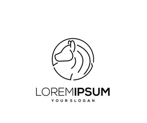 Wolf Icon, Hand Drawn Logo Design