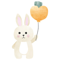 Easter Day cute rabbit,egg Easter and cute carrot for Easter Day 