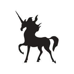 unicorn silhouette inspirational words logo icon