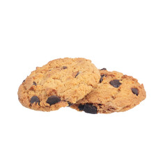 Chocolate chip cookies on transparent background png