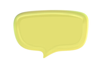 3d speech balloon for text. Cloud for message talk. Speak dialog box. 3d vector render.