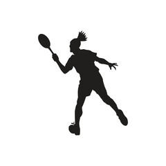 badminton player silhouette collection
