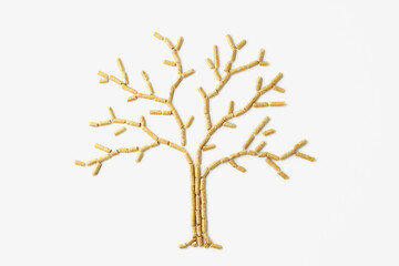 Fototapeta premium Wood pellets biofuel isolated on white background