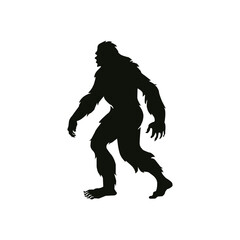 Fototapeta na wymiar Bigfoot silhouette t shirt design.