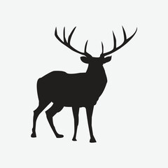 Naklejka na ściany i meble Deer silhouette wild deers