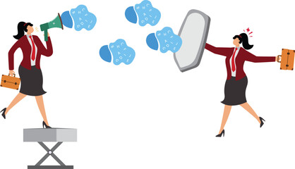 Aggression, Aggression,Speech,Talking,Toughness,Vector, Businesswoman