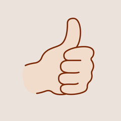 Hand Thumbs Up, Approve, gesture, hand icon Vector Illustration
