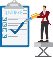 Choosing, Paper, Note Pad, Questionnaire, Agreement, Businessman