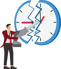 Clock, Clock,Cutting,Time,Cake,Separation, Businessman