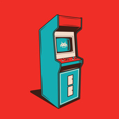 illustration of an arcade game