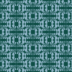 Symmetrical Bloom Dance: Seamless Floral Abstract Pattern Design