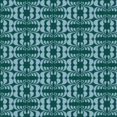Fototapete Symmetrical Bloom Dance: Seamless Floral Abstract Pattern Design © Rubbble