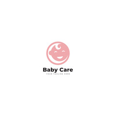 Fototapeta premium Mother and baby icon logo design vector template.