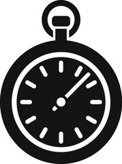 Palpitating stopwatch icon simple vector. Person sick heart effect. Aged body