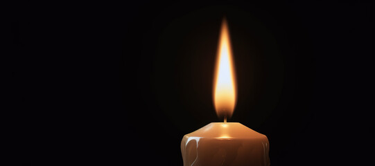 Fototapeta premium candle in the dark, light, dim 15