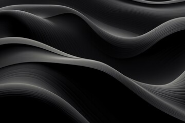 Luxurious black drapery fabric background. Created with Ai
