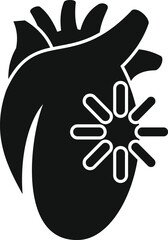 Loading healthy heart icon simple vector. Patient impact. Heart effect