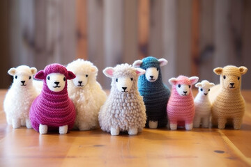 handmake knitted sheep toy