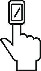 Palpitating finger measurement icon outline vector. Cardiac health. Home sick