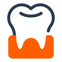 Dental Teeth Vector Icon Illustration Anatomy