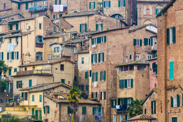 Medieval city of Siena, Italy