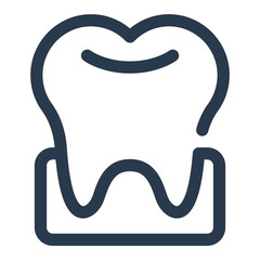 Dental Teeth Vector Icon Illustration Anatomy