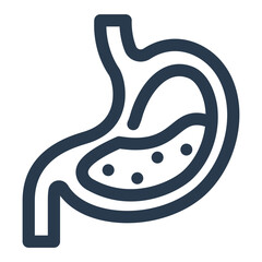 Human Stomach Vector Icon Illustration